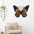 thumbnail image 3 of Xinyolin Wall Pendant Rust-proof Wrought Iron Wall Accessories Artwork Ornamental Home Decor Compact 3D Metal Butterfly Wall Decor for Garden, 3 of 8
