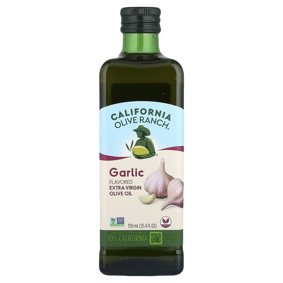 California Olive Ranch Extra Virgin Olive Oil, Garlic, 25.4 fl oz (750 ml)