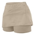 thumbnail image 5 of Bloomae Womens Skorts with Pockets Dressy Casual Tummy Control Plus Size Golf Tennis Short Skirts Trendy Solid Color High Waist Athletic Sports Joggers Pants Workout Shorts Khaki XXL, 5 of 7