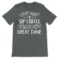 thumbnail image 3 of Funny Great Dane Dog and Coffee Shirt - Sip and Pet, 3 of 8