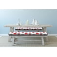 thumbnail image 2 of Mid Century Bench Pad, Big Circular Spots and Oval Shapes Combined the of Geometry, HR Foam Cushion with Decorative Fabric Cover, 45" x 15" x 2", Grey Red White, by Ambesonne, 2 of 3