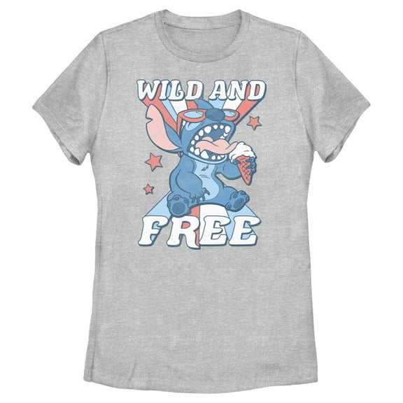 Women's Lilo & Stitch Fourth of July Wild and Free  Graphic T-Shirt