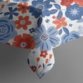 thumbnail image 5 of Pioneer Flower Floral Print Pattern Square Tablecloth,Waterproof Square Table Cover,Wipeable Spillproof Washable Table Cover for Home Kitchen Party Decor 42"X42"(107x107cm), 5 of 6