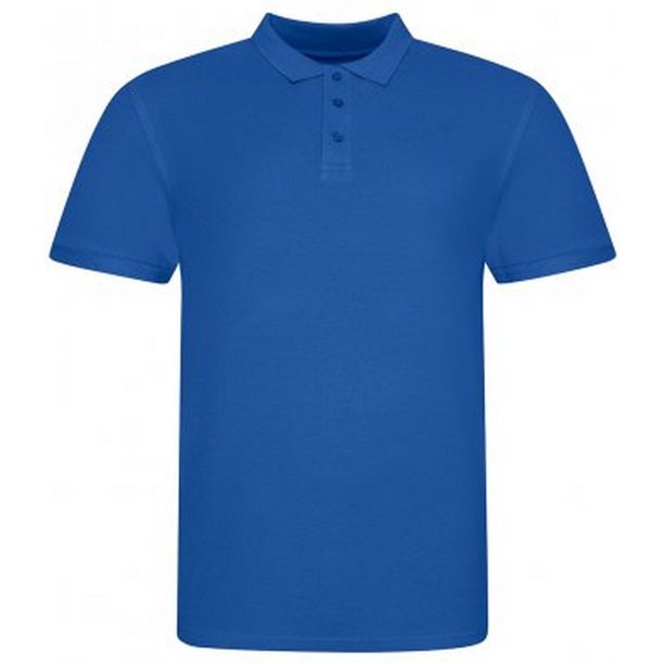 Awdis - Polo Piqu de Algodón de Manga Corta para Hombre (Azul Real)