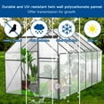 thumbnail image 5 of Aurlrtil 12'x6' Polycarbonate Greenhouse, Large Aluminum Walk-in Green House With 2 adjustable roof windows, Black, 5 of 10