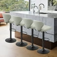 thumbnail image 2 of Daluvenix Bar Stools with Back Sets of 2 ,Modern Barstools Adjustable Faux Leather Upholstered Swivel Bar Stools, Counter Height Bar Chairs with Back for Kitchen Island,Light Gray, 2 of 6