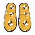 thumbnail image 3 of Junzan Fuzzy Feet Slippers For Women,House Shoes Non Slip Indoor/Outdoor,Cute Bee Butterfly Yelllow Designs-Large, 3 of 9