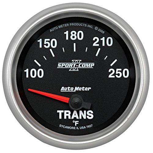 Auto Meter 7657 Sport-Comp II 2-5/8" 100-250 F Short Sweep Electric Transmission Temperature Gauge