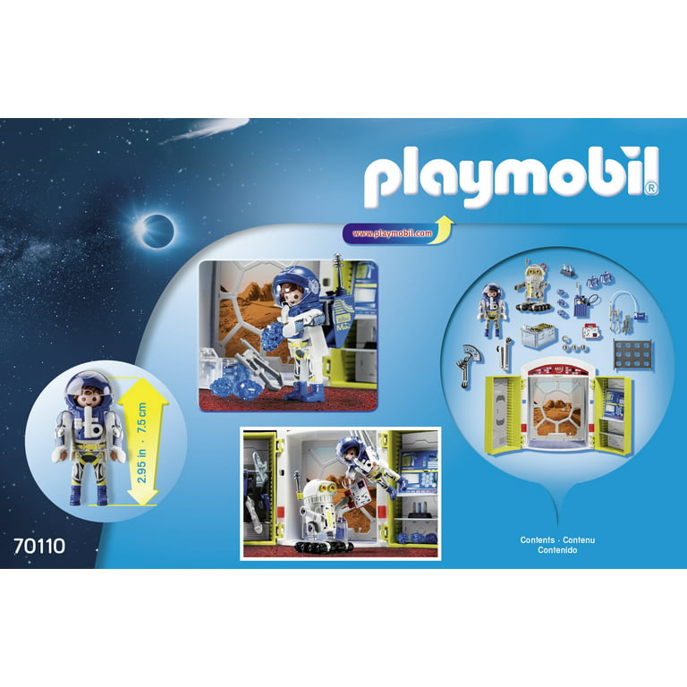 PLAYMOBIL SPACE MARS MISSION PLAY BOX #70110- ROBOT &ASTRONAUT-STORAGE CASE