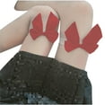 thumbnail image 4 of Spring Savings !Stockings with Red Bow for Women,High Stockings with Bows ,Compression Stockings for Women Legs Stockings Woman Satin Bow Cute Sexy Legs Long Tube Transparent High Thigh Stocking, 4 of 4