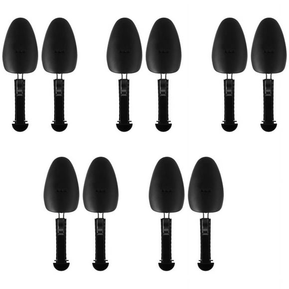 5 pares de tensores de zapatos de plástico prácticos y ajustables para hombre (5 pares, color negro)