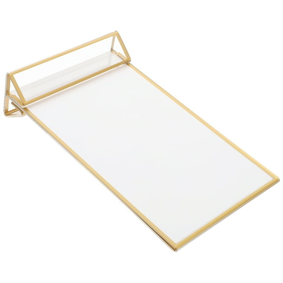 HOMEMAXS Acrylic Sign Holders Clear Picture Frames With Gold Borders  Menu Holder Table Number Stands Photo Picture Frames For Wedding Restaurant Office