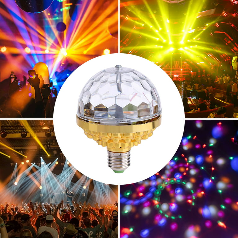 Colorful Rotating Magic Ball Light - Party Lights Disco Ball, Mirror Disco  Ball Shape, Colorful Disco Rotating Magic Ball Light Bulb with Sockets