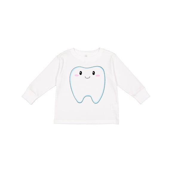 Inktastic Cute Tooth Boys or Girls Long Sleeve Toddler T-Shirt