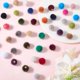 thumbnail image 3 of 96 pompones esponjosos de 24 colores, de poliéster, de colores, con aro dorado., 3 of 7