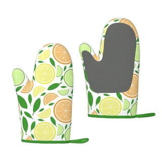 Lemon Fresh Oven Mitt, Gift for Mom, Modern Kitchen Glove, Citrus