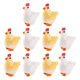 thumbnail image 3 of 10 Uds. Pequeñas artesanías de gallina, decoraciones de gallina simuladas, decoraciones de gallina pequeña de resina, gallina pequeña decorativa, 3 of 5