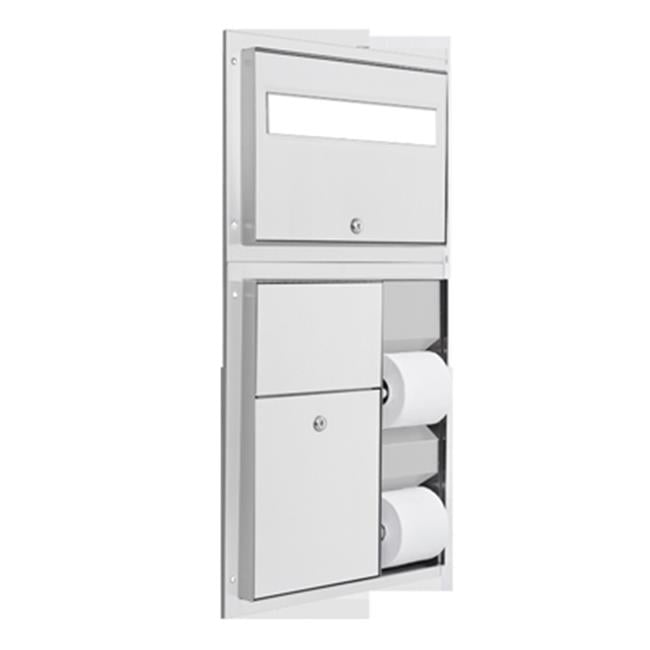 Dual Stall Seat Cover & Toilet Tissue Dispenser With Sanitary Napkin