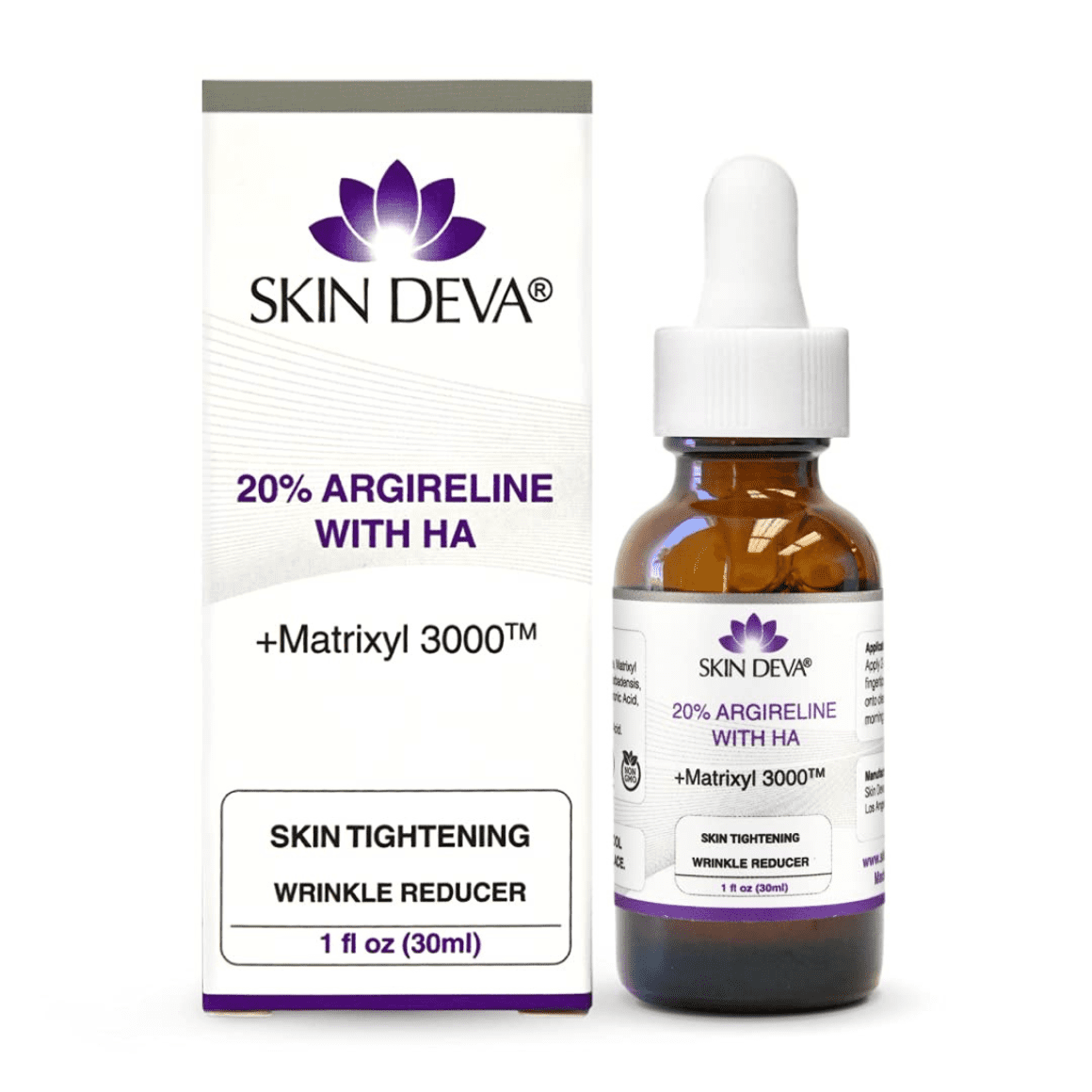 Skin Deva Vitamin C, E, Ferulic Antioxidant Serum + 20% Argireline Serum with Matrixyl 3000 Pure Hyaluronic Acid Serum (PACK OF 2)