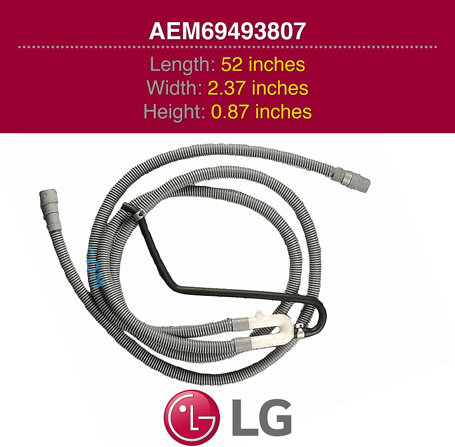 Genuine LG AEM69493807 Dishwasher Drain Hose
