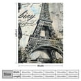 thumbnail image 4 of Shiartex Eiffel Tower Blanket Women Chic Retro Paris Theme Throw Blanket Vintage Paris Cityscape Blanket Bedroom Decor French Teal Fuzzy Blanket Throw 50x60in, 4 of 6