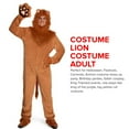 thumbnail image 6 of Morph Mens Lion Jumpsuit Costume Adult Animal King Halloween Fancy Dress Halloween Brown M, 6 of 8