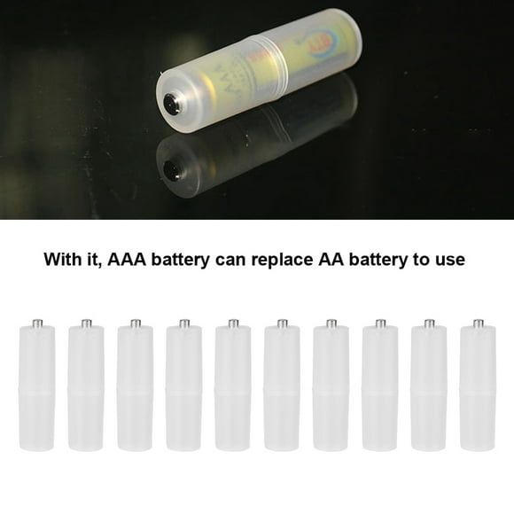 Greensen 10PCS AAA to AA Size Cell Battery Converter Adapter Batteries Holder Case Switcher,Battery Converter, AAA to AA Battery Converter