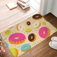 thumbnail image 5 of Haiem Donuts Front Door Mat Indoor Outdoor Entrance, Waterproof All-Season, All-Weather Doormat, Durable Flannel Fabric, Fade Resistant, Low Profile, 16x24in, 5 of 9