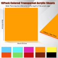 thumbnail image 2 of Láminas acrílicas Adrattnay de colores transparentes de 20,2 x 20,2 cm, 10 unidades, 2 of 6