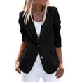 thumbnail image 7 of Sopiago Women's Business Casual Blazer Long Sleeve Notch Lapel Trendy Work Office Blazer Jackets Outerwear Black,L, 7 of 7