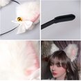 thumbnail image 3 of ZHAOCHENG Orejas de gato blancas Juego de 2 piezas (aro para el pelo + collar), 3 of 5