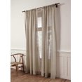 thumbnail image 2 of ZXNYH Linen Sheer Curtain – 52 x 96 Inch Light Natural Rod Pocket Window Panel – 100% Pure Natural Fabric Curtain for Summer – Handcrafted from European Flax, 2 of 4