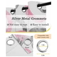 thumbnail image 6 of Pink Grey Blackout Curtains 72 Inches Long for Bedroom, Geometric Circle Modern Abstract Simple Art Thermal Insulated Room Darkening Black Out Window Curtain Panels Grommet Drapes for Living Room, 6 of 8