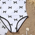 thumbnail image 7 of NIEWTR Girls Swimsuit Set Comfortable Soft Breathable And Stylish With Bow Print Swimwear Beach Bathing Suit for Summer Vacation 7-8 Years White, 7 of 7