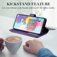 thumbnail image 5 of Dteck Folio Wallet Case For Samsung Galaxy A51Model SM-A515 (not Fit A51 5G), [ 9 Cedit Card Slots & Cash Pocket] Soft PU Leather Magnetic Case with Stand, Multi-function Purse Phone Case, Purple, 5 of 9