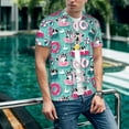 thumbnail image 6 of Zufioo Dogs With Swimming Print Men's Baseball Short Sleeve, Moisture Wicking Button-Down Hip Hop Tee-XX-Large, 6 of 7