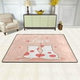 thumbnail image 2 of SKYSONIC Couple Love Cat Sweet Non-Slip Area Rug, Valentine's Day Pastel Kitten Floor Carpet Comfort Floor Mats Decor for Indoor Front Porch Living Room Bedroom Kitchen, 36"x24", 2 of 5