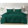 thumbnail image 2 of D.N.G. BEDDINGS 1 Piece Luxury Diamond Ruffle Comforter Super Soft, All Season Pintuck 800 TC, 100% Egyptian Cotton, Super Soft Full/Queen Size Teal Green Color, 2 of 6