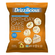 Drizzilicious Birthday Cake Mini Rice Cake Gluten Free Bites, 0.74 oz