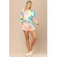 thumbnail image 2 of Tie-dye Printed Knit Top And Shorts Set L, 2 of 5