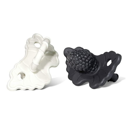 UPC: 0857371000777 | RaZbaby RaZberry Teether 3m+ (2 Pack) – Soft Silicone BPA Free Easy-to-Hold – Black/White
