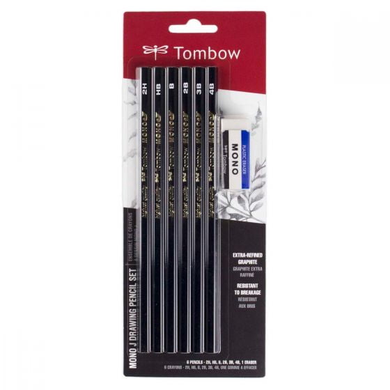 MONO J Drawing Pencil Set, 6-Pack