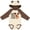 Natural & Brown w Ears, variant on Inktastic Doggone Cute- happy puppy Boys or Girls Long Sleeve Baby Bodysuit