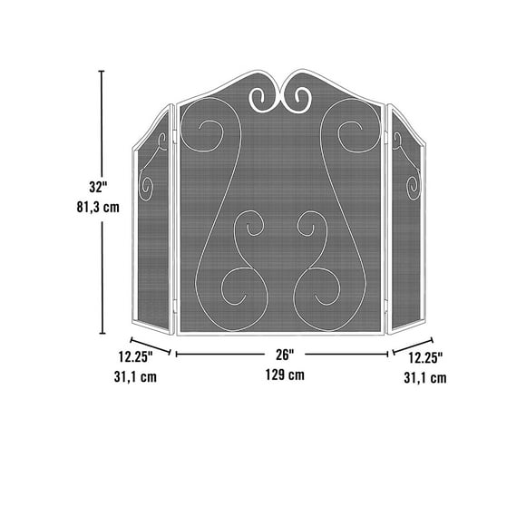 ShelterLogic Fireplace Scrollwork Screen