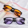thumbnail image 2 of Retro Sunglasses with UV400 Protection Candy Colored Lens Sunglasses Classic PC Frame Sunglasses for Everyday Fashion, 2 of 9