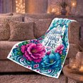 thumbnail image 6 of Wonder Wakes Here Botanical Floral Print Hummingbird Art, Festive Botanical Garden Scene, Warm Flannel Blanket for Sunroom and Reading Nook, Garden Lovers Housewarming Gift, Botanical Home Decor, 6 of 9