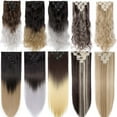 thumbnail image 3 of CNKOO Full Head Clip Synthetic in Hair Extensions 8 Piece 18 Clips Hairpiece Long Curly Straight, 3 of 5