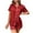 Red, variant on Horkkom Silk Short Pajama Set for Women Short Sleeve Tops Elastic Waist Shorts Silk Pajamas Summer Lightweight Cool Satin Pjs with Pocket Blue L