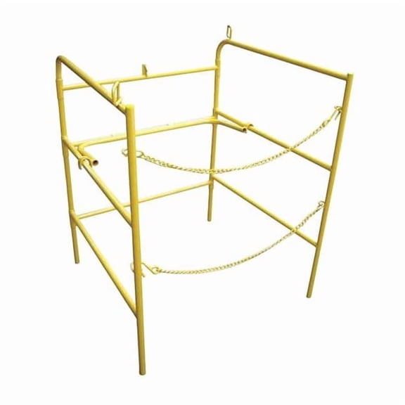 Collapsible Manhole Guard Rail, 33 in x 33 in x 3 1/2 ft, Steel, Yellow