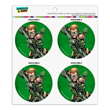 

Justice League Green Arrow Character Refrigerator Fridge Locker Vinyl Circle Magnet Set